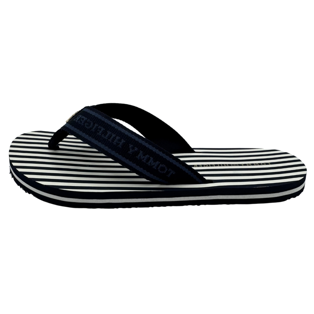 Tommy Hilfiger Navy Stripe Flip Flops