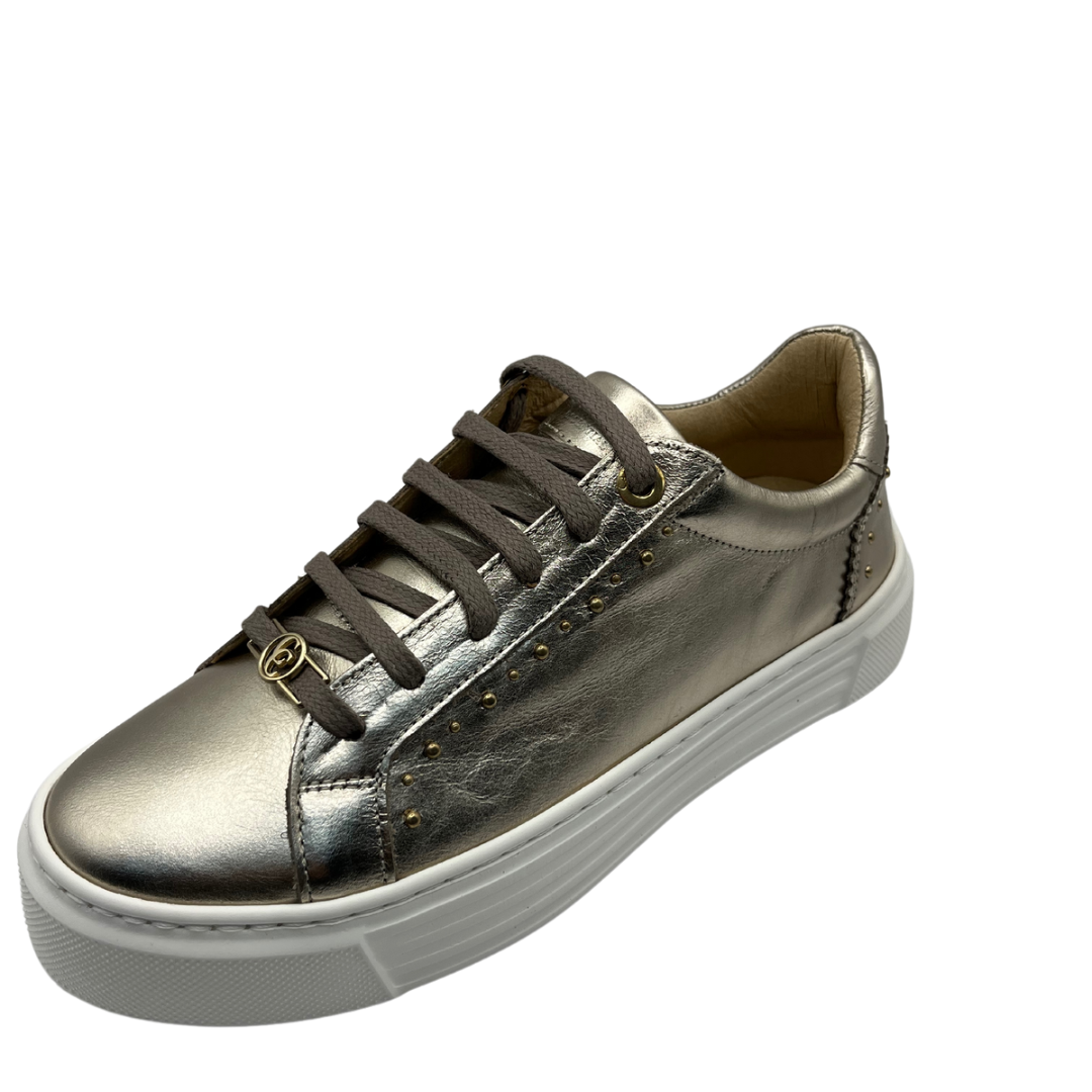 Carmela Metallic Taupe Trainer