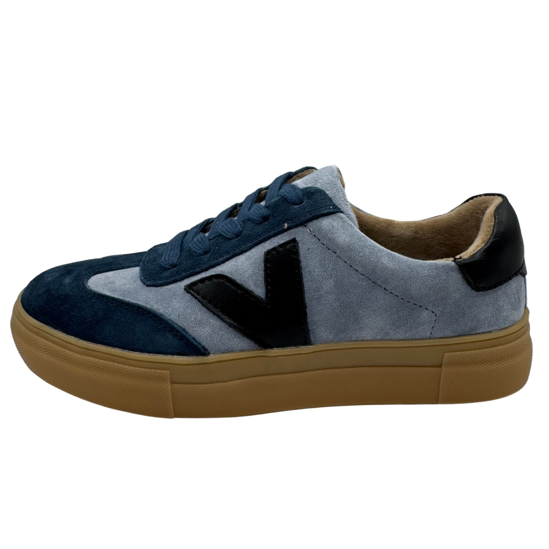 Drilleys Navy, Blue &amp; Black  Platform Trainers