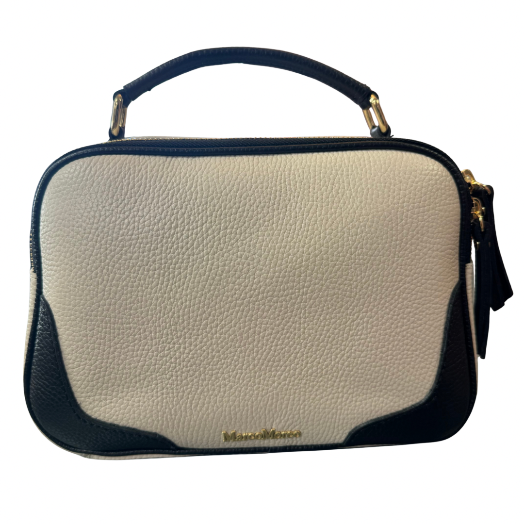 Marco Moreo Cream & Black Small Handbag