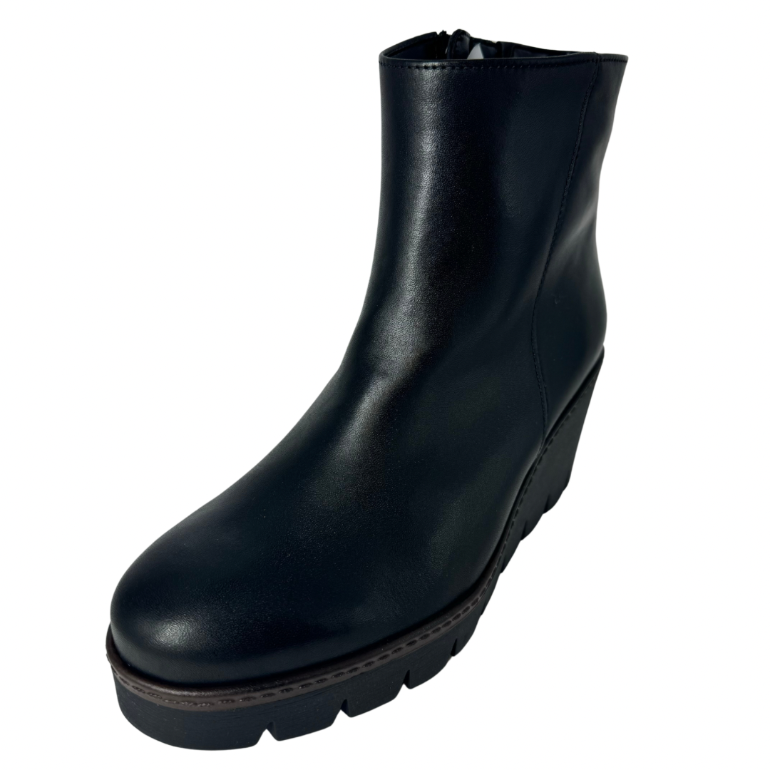 Gabor Black Wedge Boots