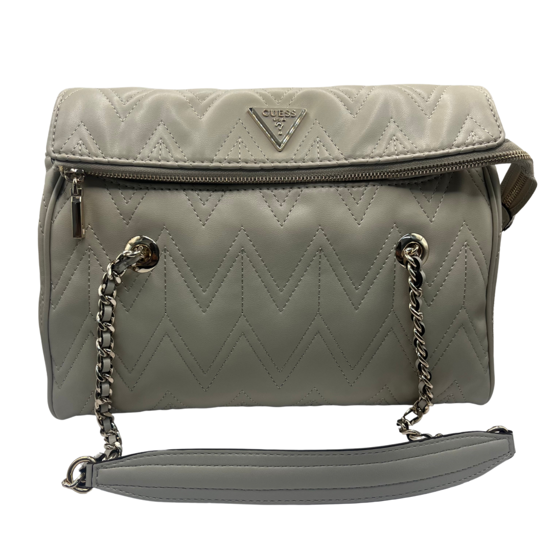 Guess Taupe Fold Over Handbag