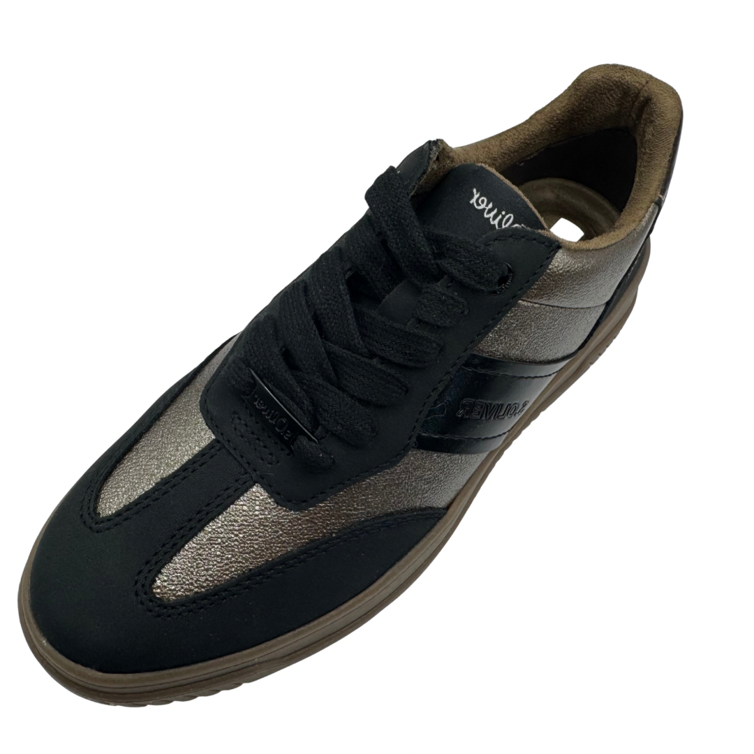 S Oliver Black &amp; Bronze Trainers
