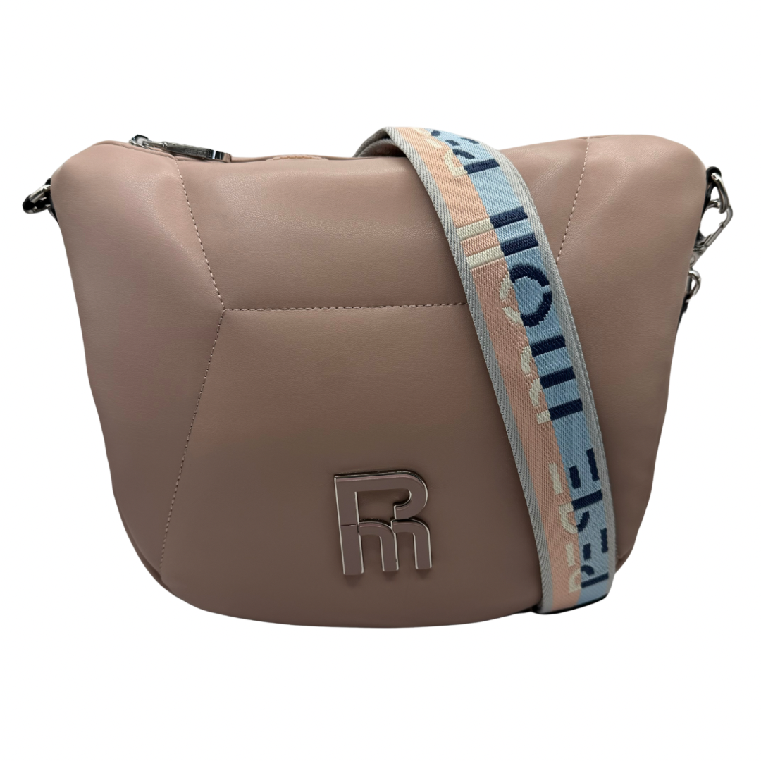 Pepe Moll Rounded Nude Crossbody with Material Adjustable Strap