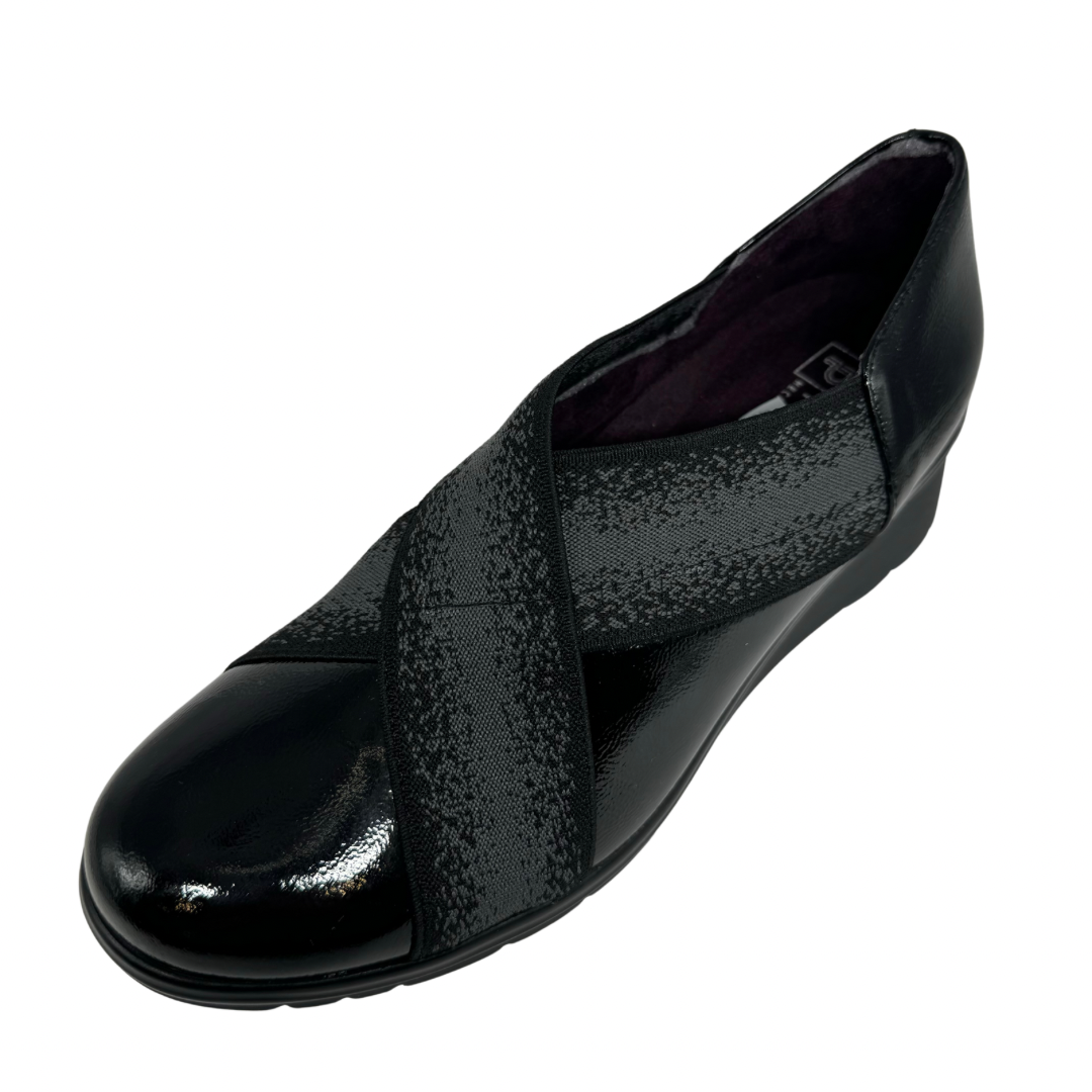 Pitillos Black Crossover Slip On Shoe