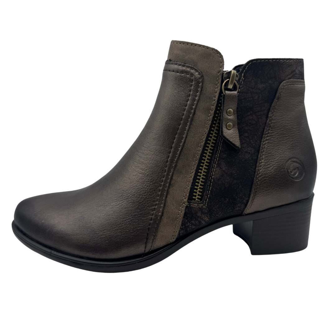 Remonte Bronze Metallic Heeled Boots