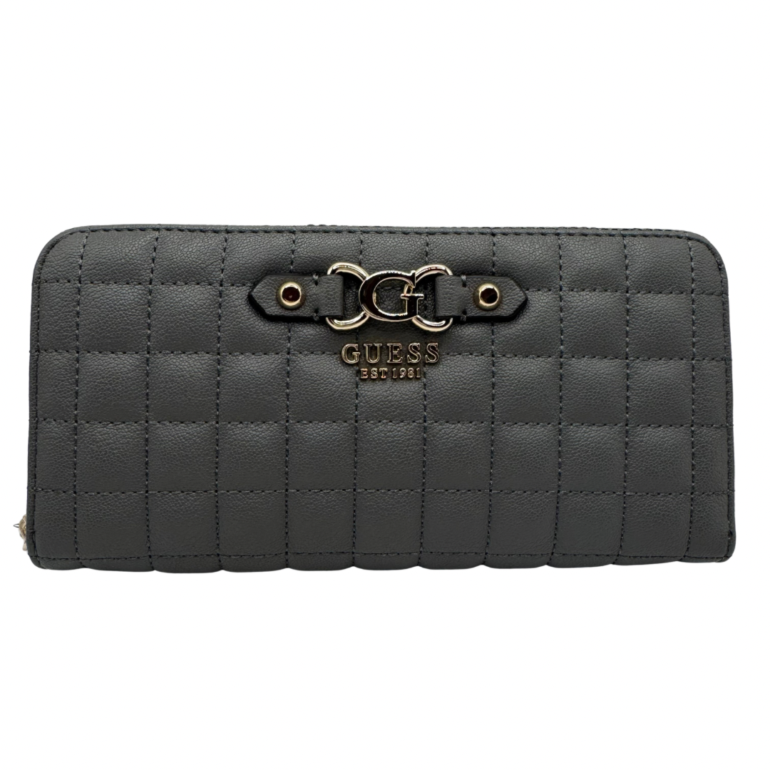 Guess Grey Quilted Large Purse