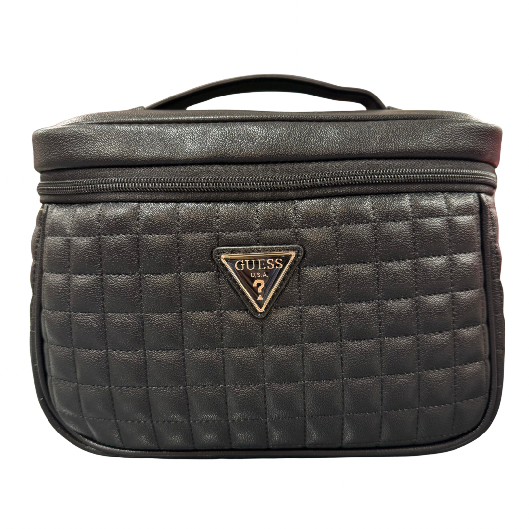 Guess Black Quilted Design Vanity Case
