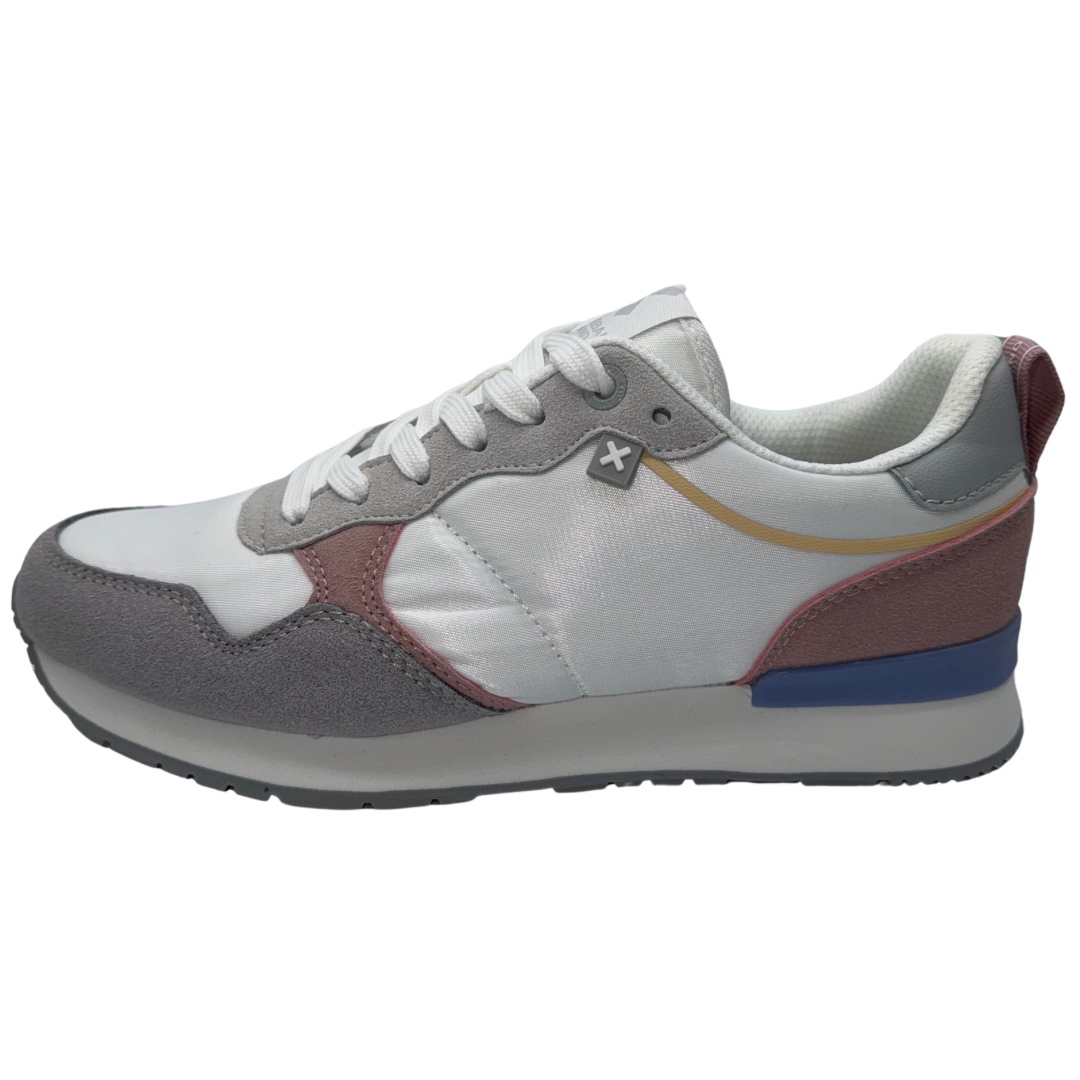 Xti White Trainers with Multicoloured Detail