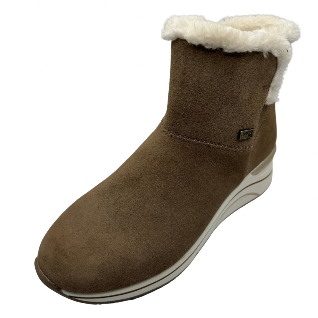 Remonte Brown Suede Fleece Lined Boots