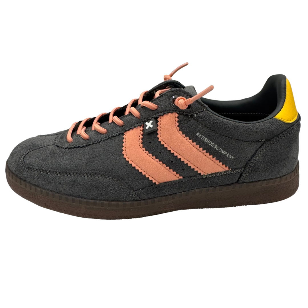 Xti Grey, Pink &amp; Yellow Trainers