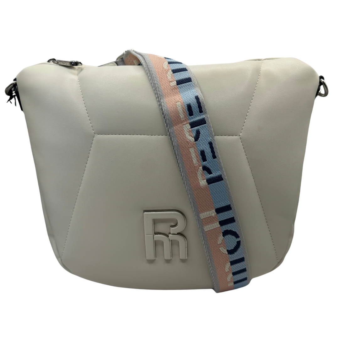 Pepe Moll Rounded Cream Crossbody with Material Adjustable Strap
