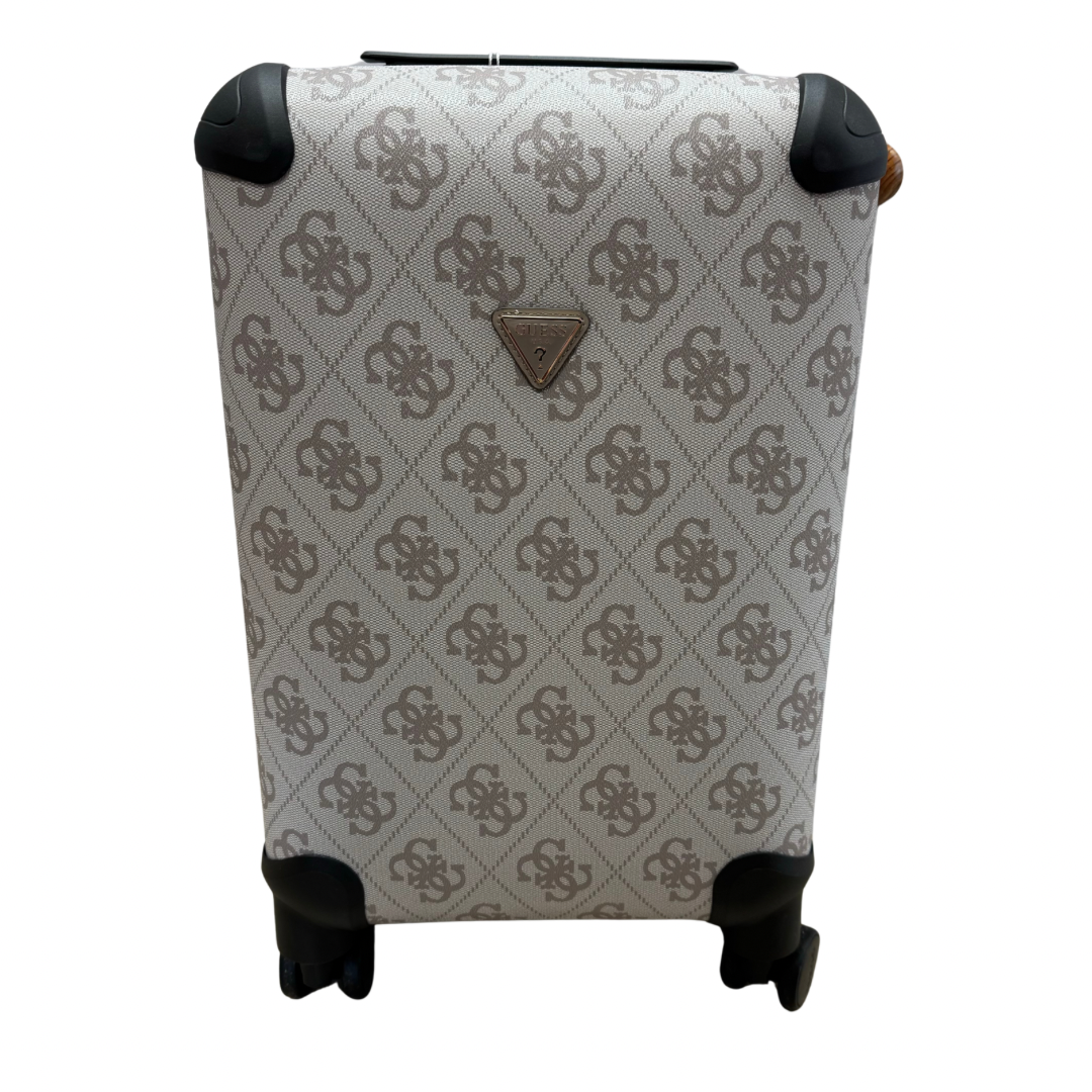 Guess Dark Taupe Logo Suitcase