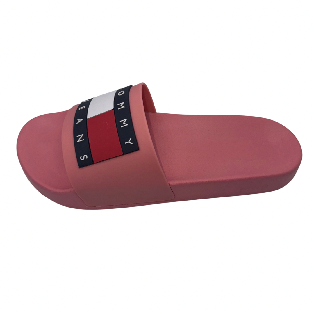 Tommy Jeans Pink Slide with Logo