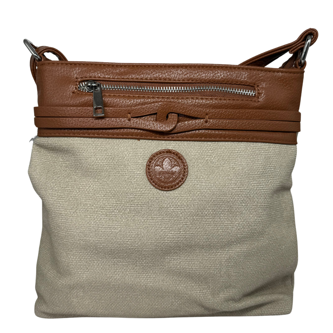 Rieker Taupe and Brown Crossbody Bag