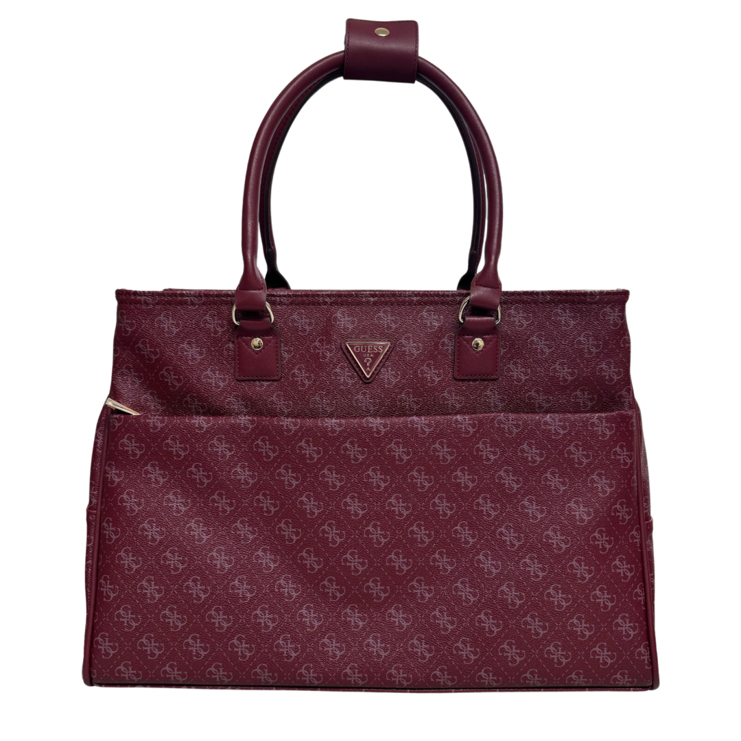 Guess Claret Logo Weekend Bag