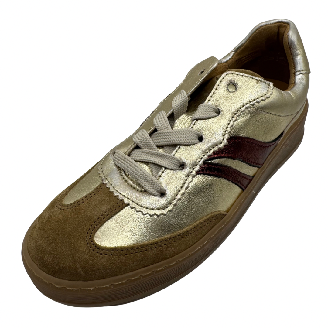 Gabor Gold &amp; Burgundy Trainers
