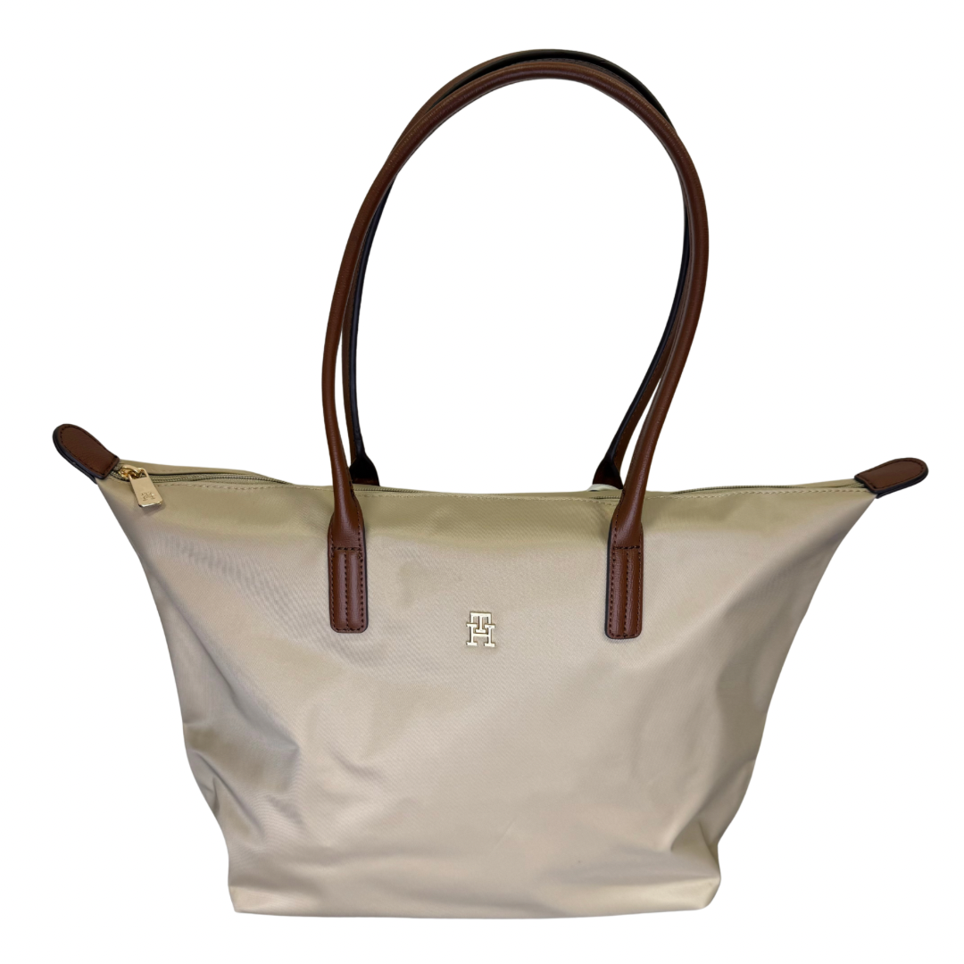 Tommy Hilfiger Beige Tote Bag with Brown Detail