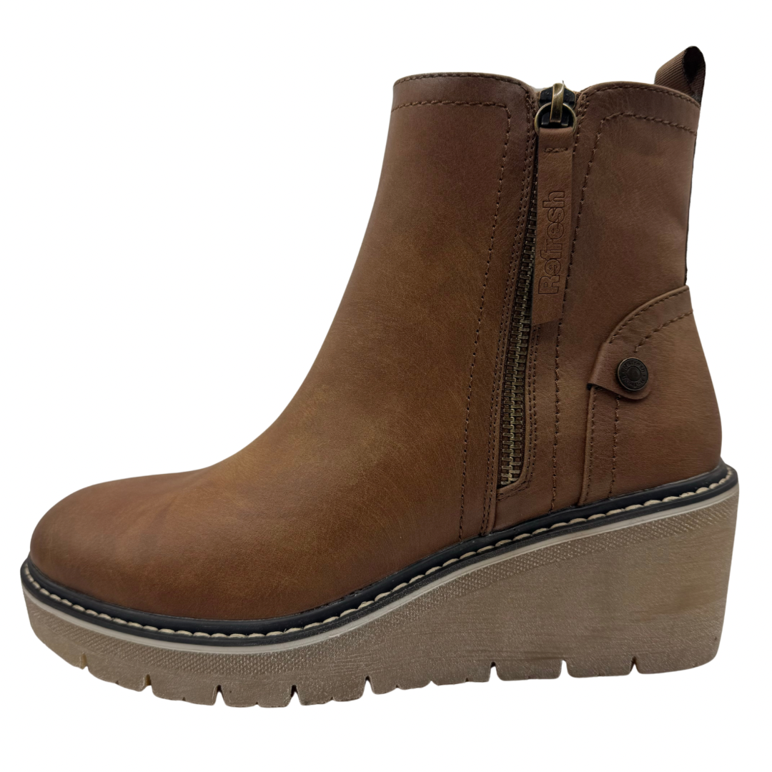 Refresh Brown Wedge Boots
