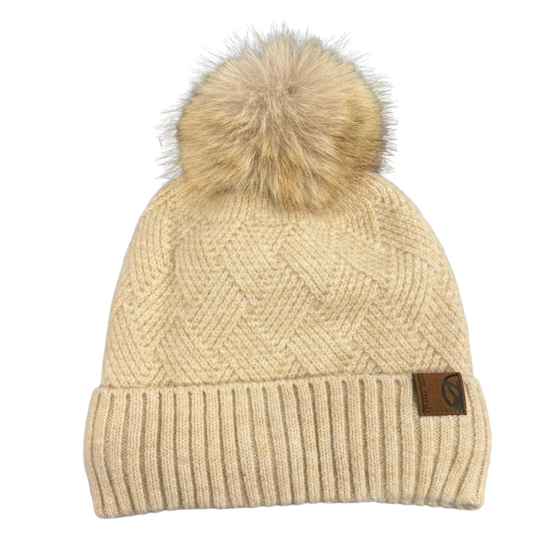 Pepe Moll Beige Hat, Scarf & Gloves Set