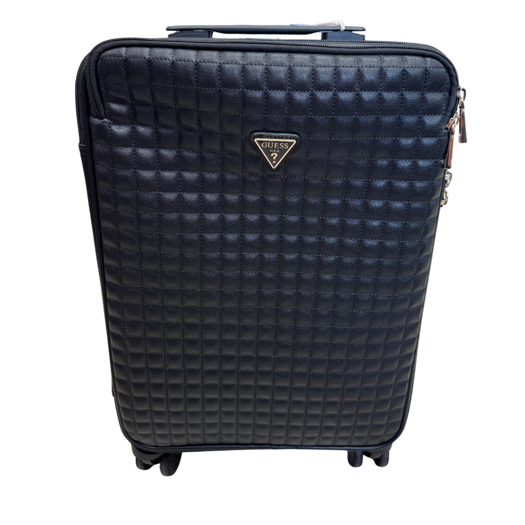 Guess Black Quilted Design Suitcase