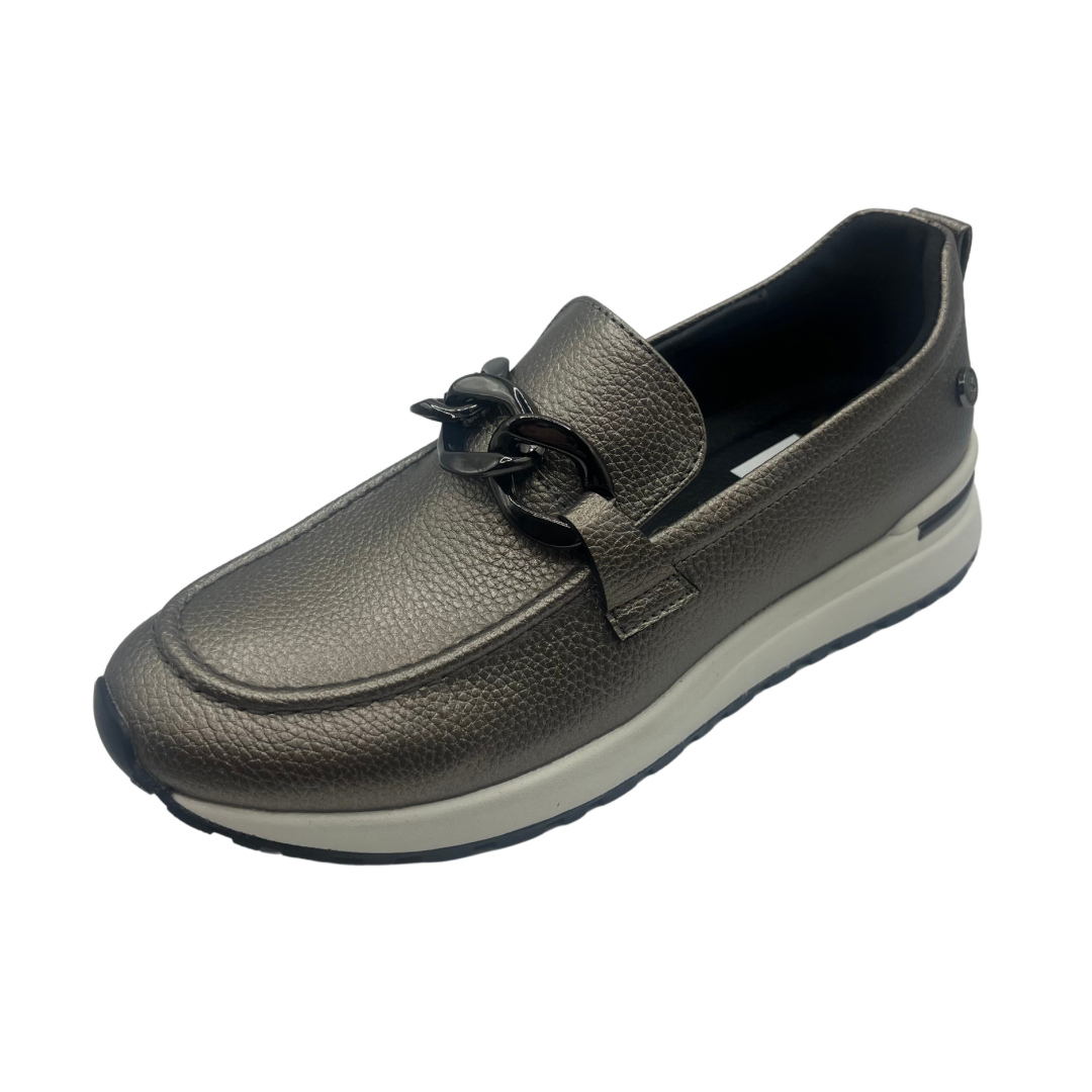 XTI Metallic Wedged Loafer