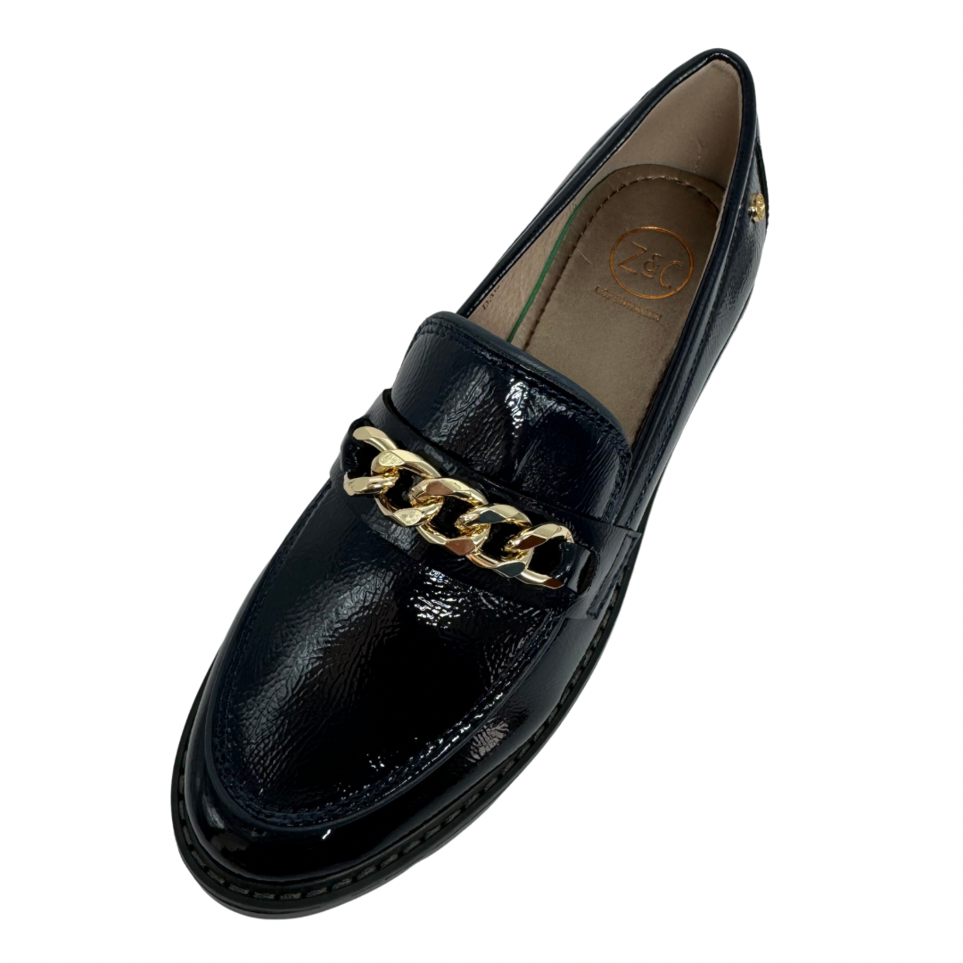 Zanni &amp; Co Navy Patent Loafers