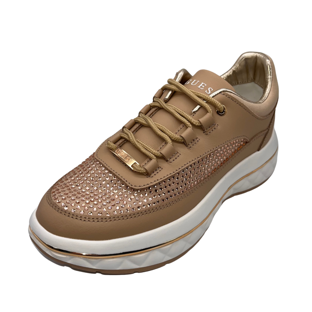 Guess Nude Trainers with Chunky Sole and Dimantes