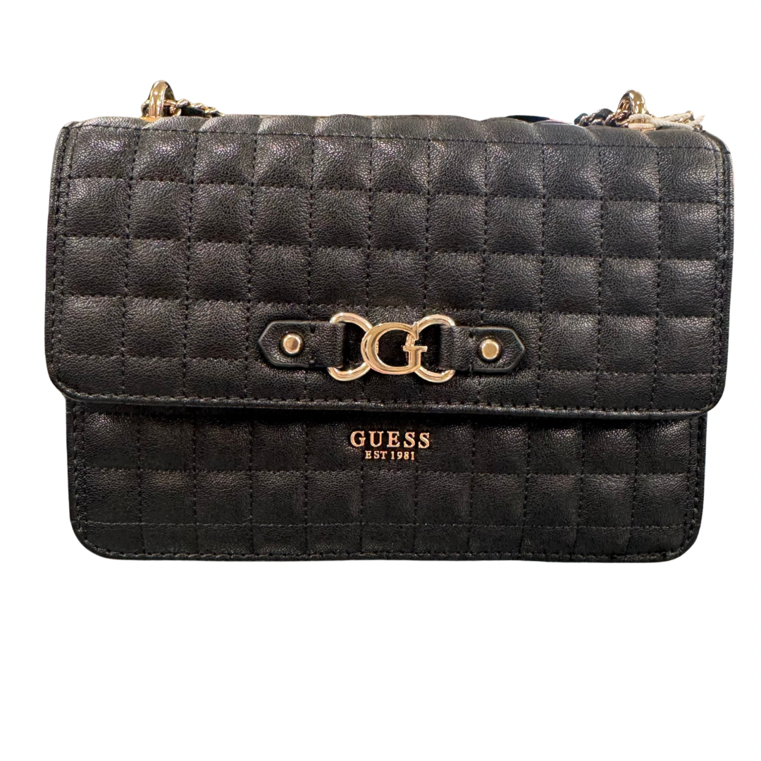 Guess Black Quilted Shoulder Bag