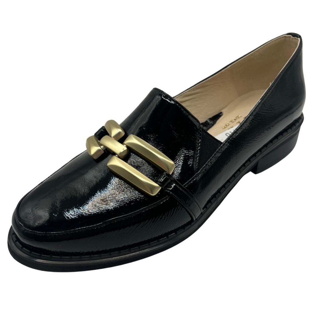 Emis Black Patent Loafer