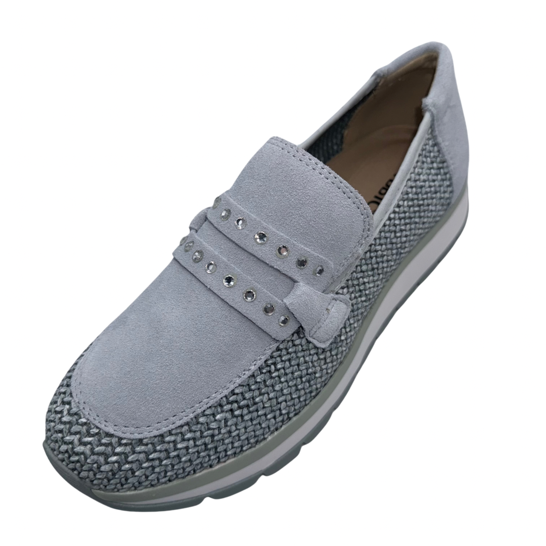 Caprice Blue Woven Loafers