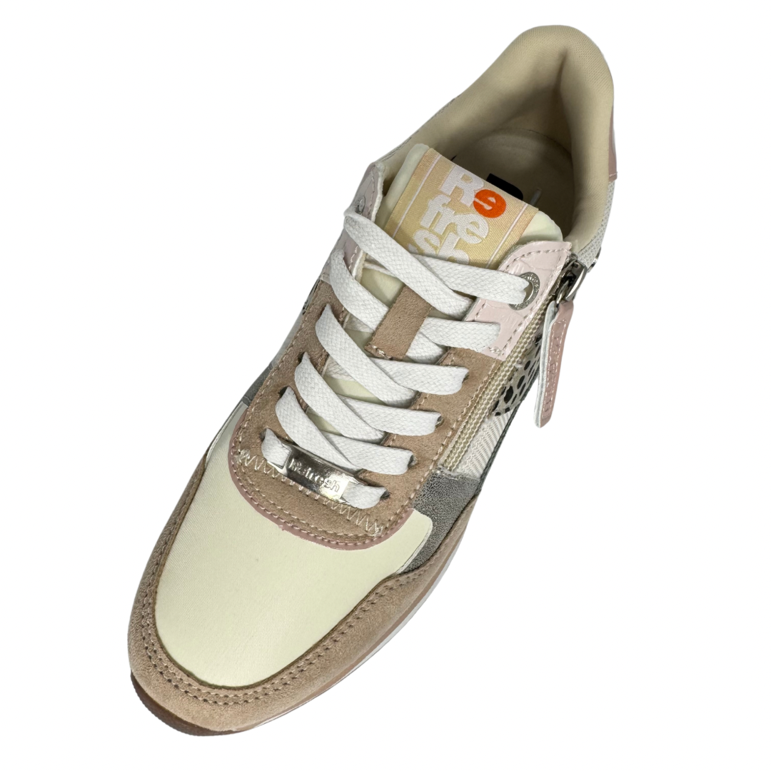 Refresh Beige and Spotted Trainers