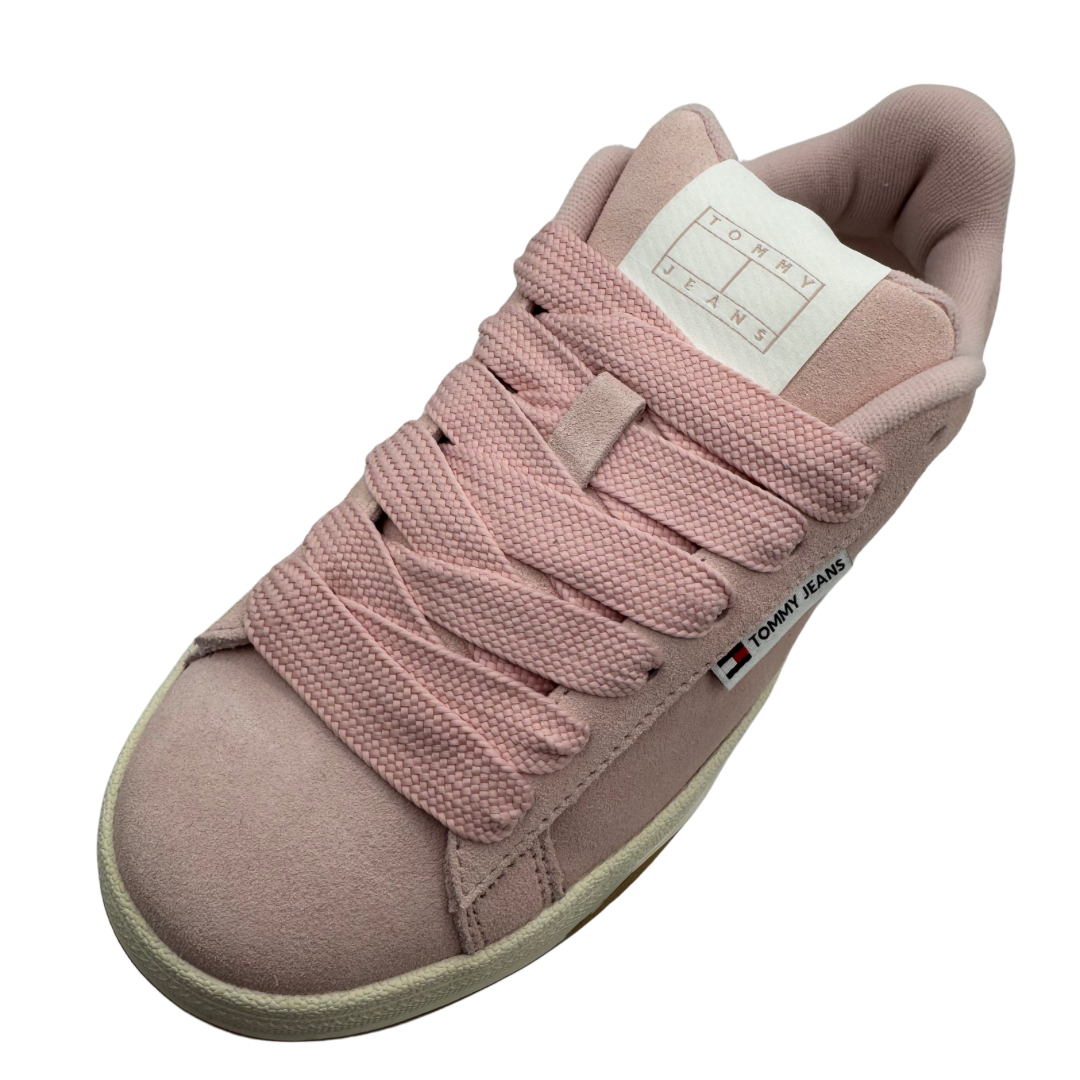 Tommy Jeans Pink Trainers with Pink Chunky Laces
