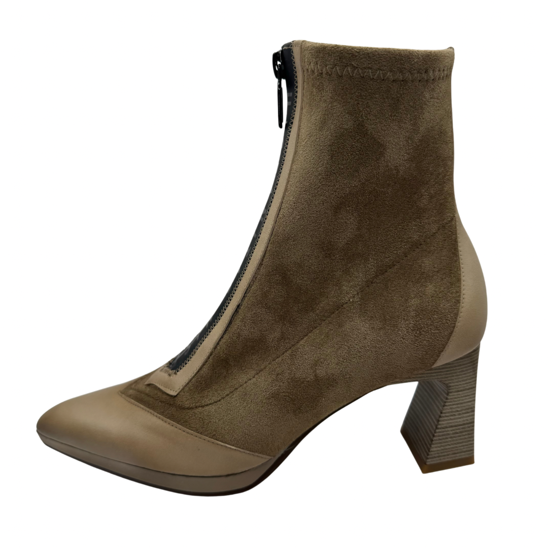 Hispanitas Beige Pointed Heeled Boots