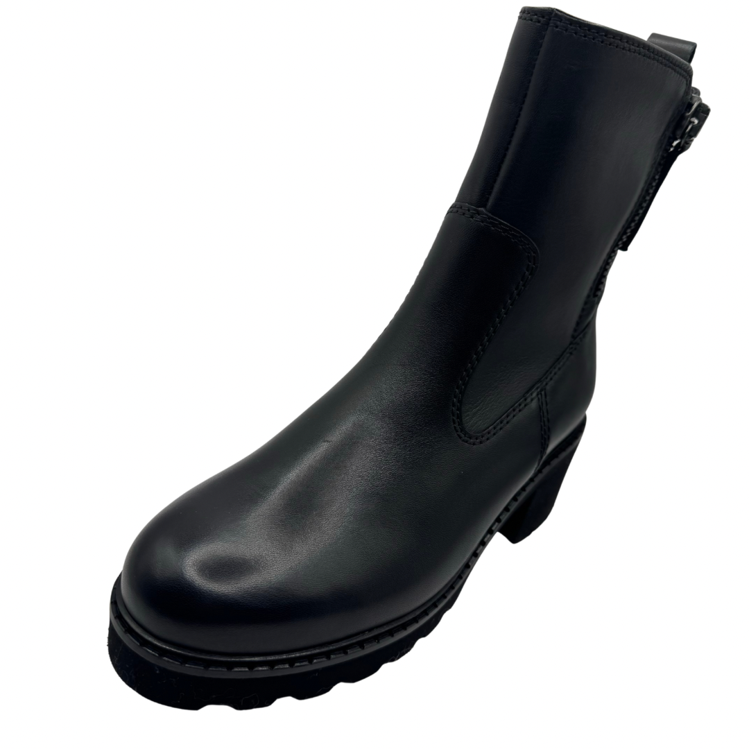 Gabor Black Boots with Side Zip