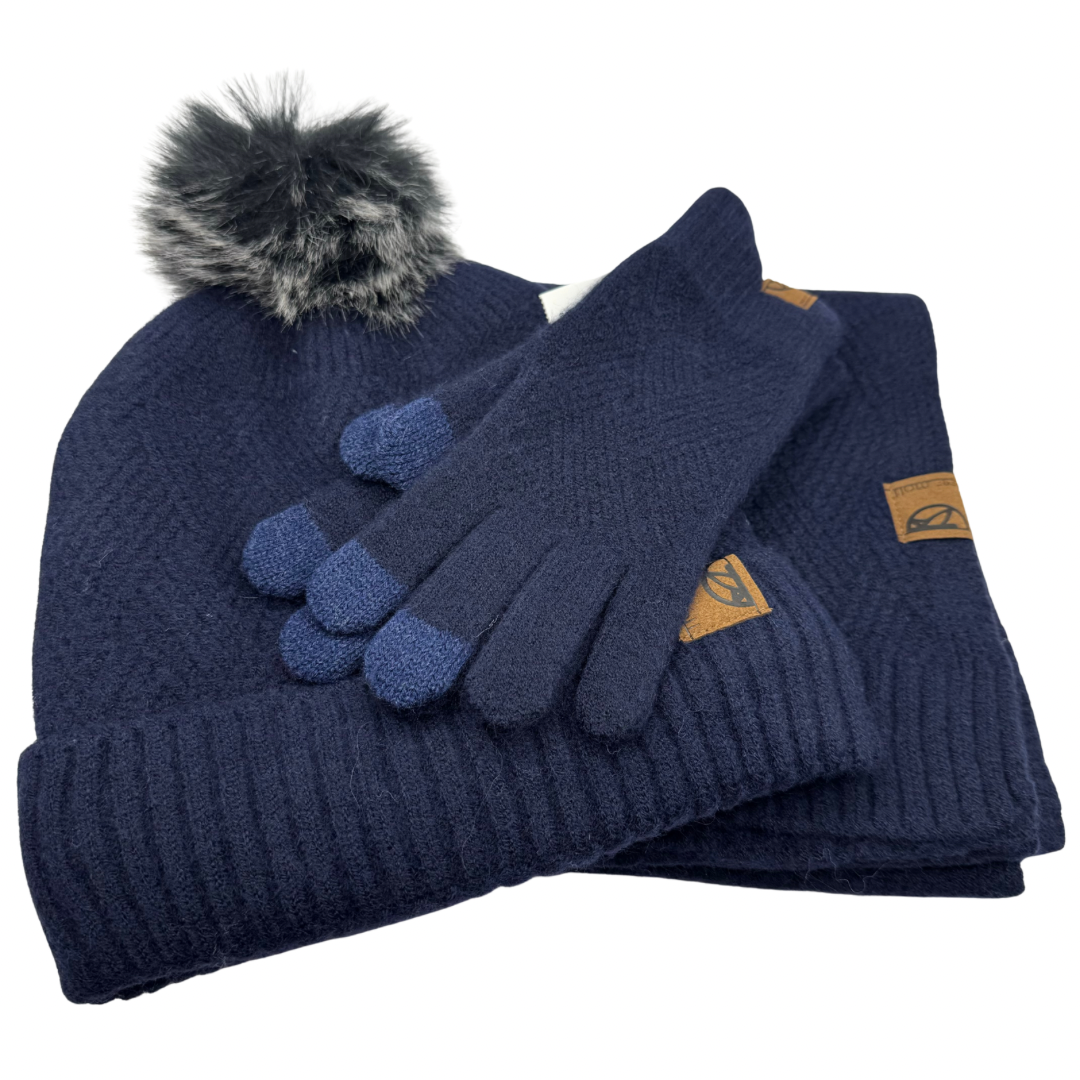 Pepe Moll Navy Hat, Scarf &amp; Gloves Set