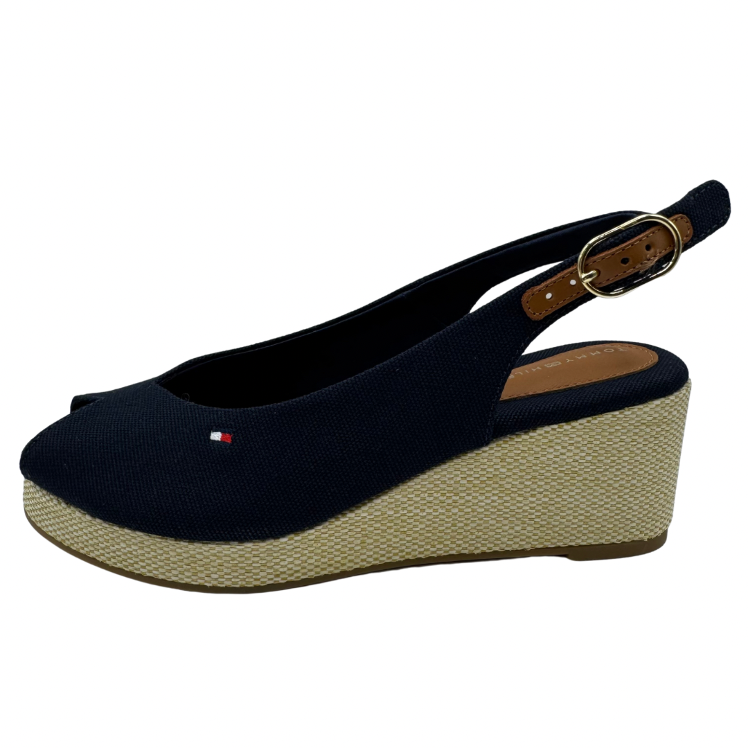 Tommy Hilfiger Navy Low Wedge Sandals