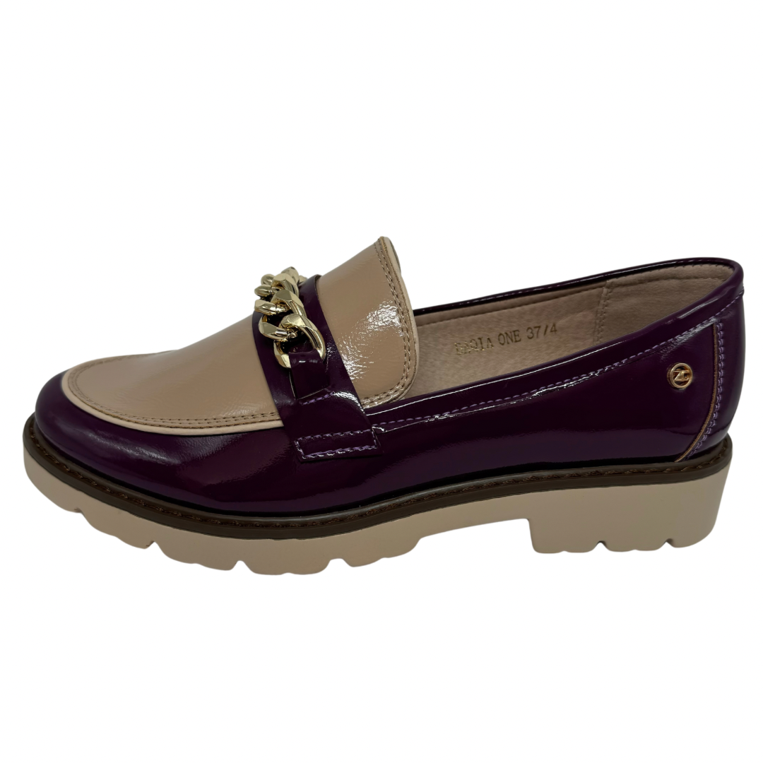 Zanni &amp; Co Purple Patent Loafers