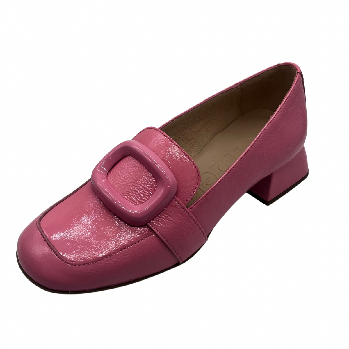 Wonders Patent Pink Low Heel