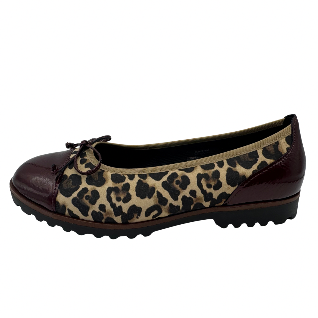 Gabor Leopard Print Slip On Pump