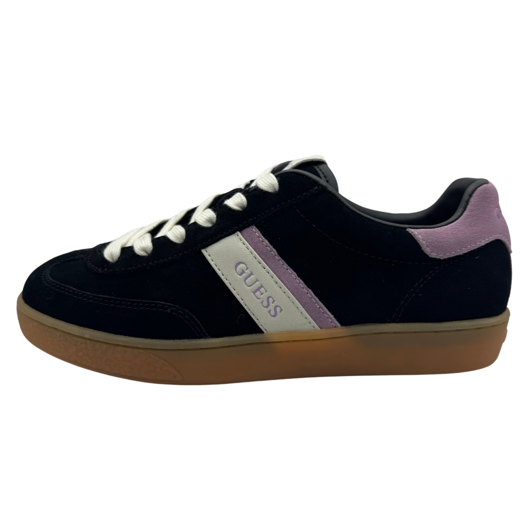 Guess Black Suede &amp; Purple Trainers