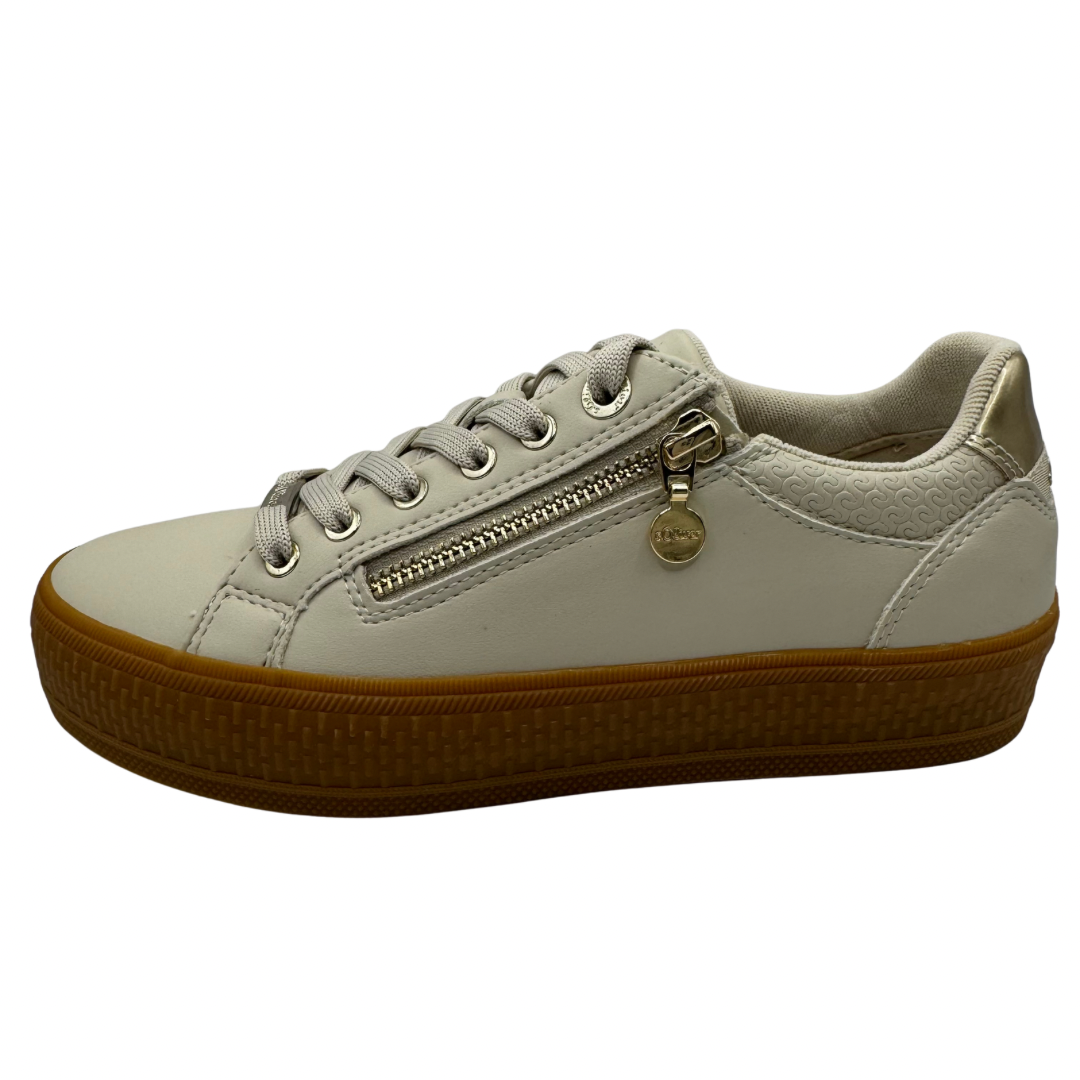 S Oliver Cream Trainers