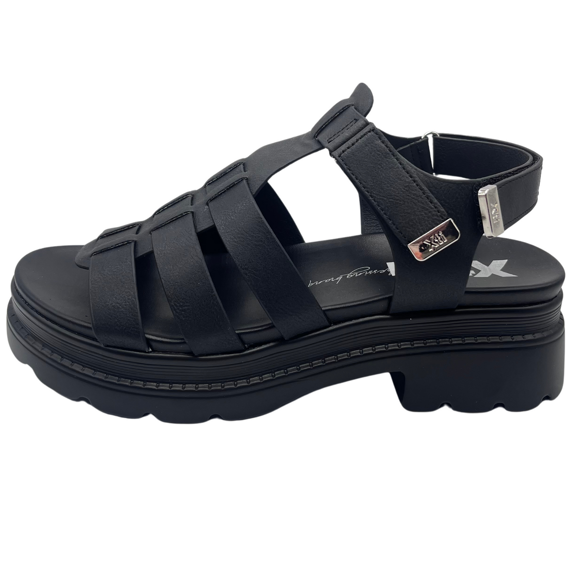 Xti Black Chunky Sandals