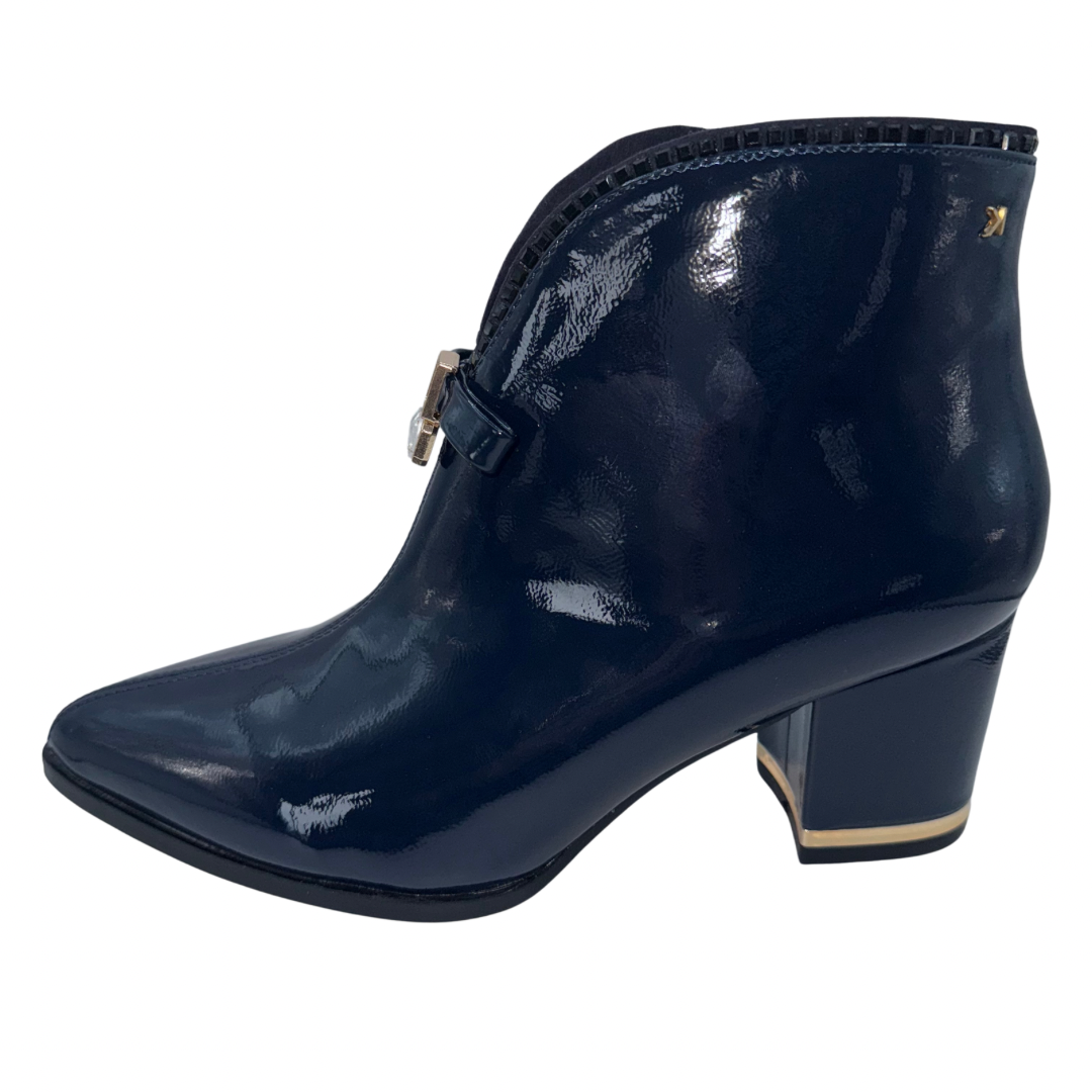 Kate Appleby Navy Patent Boots