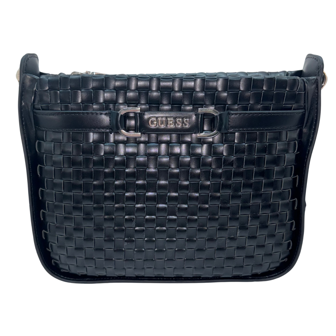 Guess Black Woven Crossbody