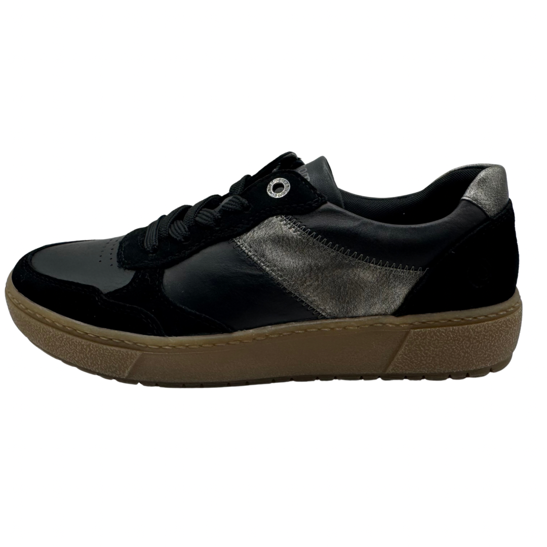 Remonte Black &amp; Pewter Trainers