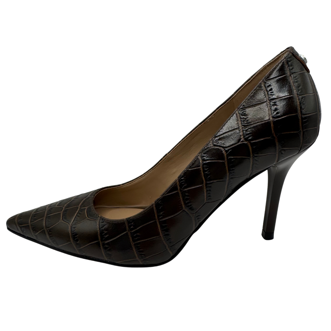 Guess Brown Croc Heels