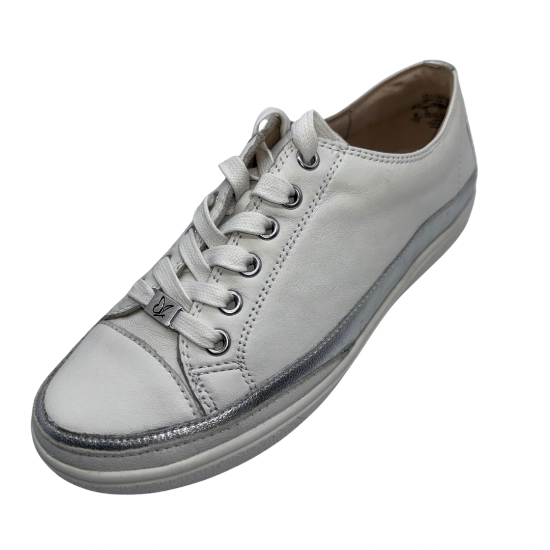 Caprice White Leather Trainers
