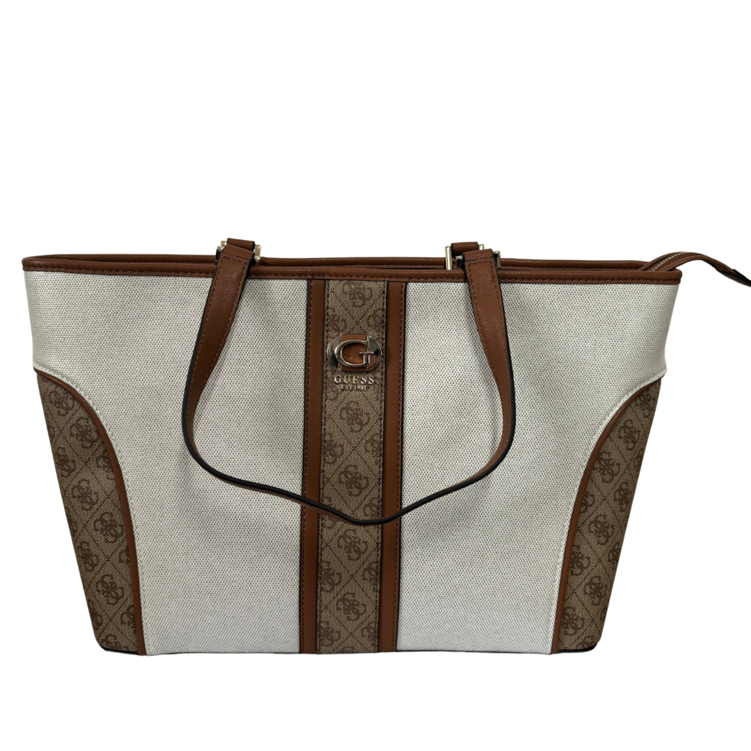 Guess Natural &amp; Logo Print Handbag