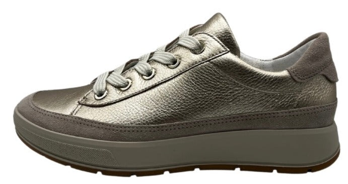 Ara Gold Leather Trainer